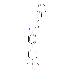 ChemSpider 2D Image | N-{4-[4-(Methylsulfonyl)-1-piperazinyl]phenyl}-2-phenoxyacetamide | C19H23N3O4S