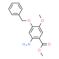 ChemSpider 2D Image | Methyl 2-amino-4-(benzyloxy)-5-methoxybenzoate | C16H17NO4