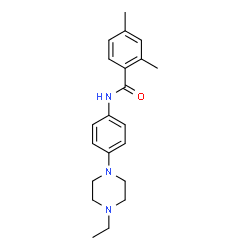 ChemSpider 2D Image | N-[4-(4-Ethyl-1-piperazinyl)phenyl]-2,4-dimethylbenzamide | C21H27N3O