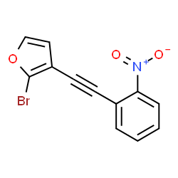 ChemSpider 2D Image | 2-Bromo-3-[(2-nitrophenyl)ethynyl]furan | C12H6BrNO3