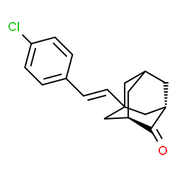 ChemSpider 2D Image | (1R,3S)-5-[(E)-2-(4-Chlorophenyl)vinyl]-2-adamantanone | C18H19ClO