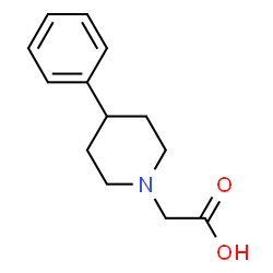 ChemSpider 2D Image | 4-Phenyl-1-piperidineacetic acid | C13H17NO2