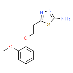 ChemSpider 2D Image | 5-(2-(2-Methoxyphenoxy)ethyl)-1,3,4-thiadiazol-2-amine | C11H13N3O2S