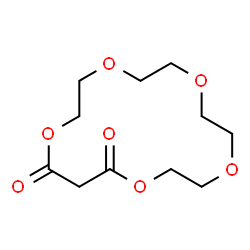 ChemSpider 2D Image | 1,4,7,10,13-Pentaoxacyclohexadecane-14,16-dione | C11H18O7
