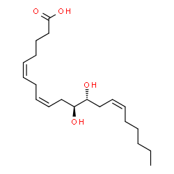 ChemSpider 2D Image | (5Z,8Z,11S,12R,14Z)-11,12-Dihydroxy-5,8,14-icosatrienoic acid | C20H34O4