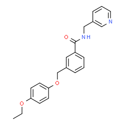 ChemSpider 2D Image | 3-[(4-Ethoxyphenoxy)methyl]-N-(3-pyridinylmethyl)benzamide | C22H22N2O3