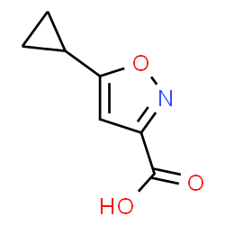 ChemSpider 2D Image | 5-cyclopropylisoxazole-3-carboxylic acid | C7H7NO3