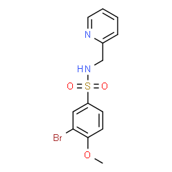 ChemSpider 2D Image | 3-Bromo-4-methoxy-N-(2-pyridinylmethyl)benzenesulfonamide | C13H13BrN2O3S