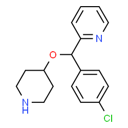ChemSpider 2D Image | 2-[(4-Chlorphenyl)(piperidin-4-yloxy)methyl]pyridin | C17H19ClN2O