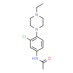 ChemSpider 2D Image | N-[3-Chloro-4-(4-ethyl-1-piperazinyl)phenyl]acetamide | C14H20ClN3O