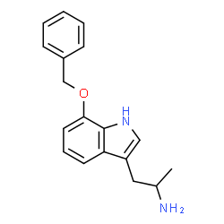 ChemSpider 2D Image | 1-[7-(Benzyloxy)-1H-indol-3-yl]-2-propanamine | C18H20N2O