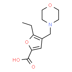 ChemSpider 2D Image | 5-Ethyl-4-(4-morpholinylmethyl)-2-furoic acid | C12H17NO4
