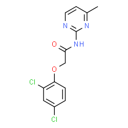 ChemSpider 2D Image | 2-(2,4-Dichlorophenoxy)-N-(4-methyl-2-pyrimidinyl)acetamide | C13H11Cl2N3O2