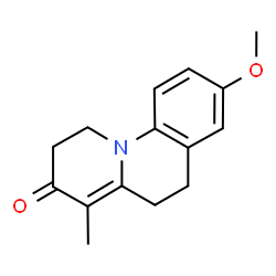 ChemSpider 2D Image | 8-Methoxy-4-methyl-1,2,5,6-tetrahydro-3H-pyrido[1,2-a]quinolin-3-one | C15H17NO2