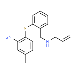 ChemSpider 2D Image | 2-({2-[(Allylamino)methyl]phenyl}sulfanyl)-5-methylaniline | C17H20N2S