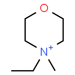 ChemSpider 2D Image | 4-Ethyl-4-methylmorpholin-4-ium | C7H16NO
