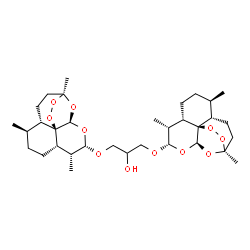 ChemSpider 2D Image | 1,3-Bis{[(1S,4S,5R,8S,9R,10S,12R,13R)-1,5,9-trimethyl-11,14,15,16-tetraoxatetracyclo[10.3.1.0~4,13~.0~8,13~]hexadec-10-yl]oxy}-2-propanol | C33H52O11