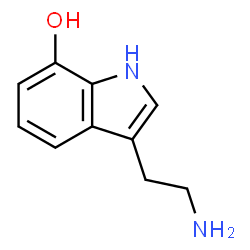 ChemSpider 2D Image | 3-(2-Aminoethyl)-1H-indol-7-ol | C10H12N2O
