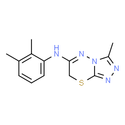 ChemSpider 2D Image | N-(2,3-Dimethylphenyl)-3-methyl-7H-[1,2,4]triazolo[3,4-b][1,3,4]thiadiazin-6-amine | C13H15N5S