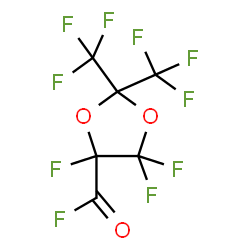 ChemSpider 2D Image | 4,5,5-Trifluoro-2,2-bis(trifluoromethyl)-1,3-dioxolane-4-carbonyl fluoride | C6F10O3
