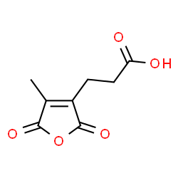 ChemSpider 2D Image | 3-(4-Methyl-2,5-dioxo-2,5-dihydro-3-furanyl)propanoic acid | C8H8O5
