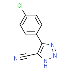 ChemSpider 2D Image | 4-(4-Chlorophenyl)-1H-1,2,3-triazole-5-carbonitrile | C9H5ClN4