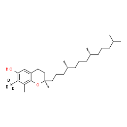 ChemSpider 2D Image | (2R)-2,8-Dimethyl-7-(~2~H_3_)methyl-2-[(4R,8R)-4,8,12-trimethyltridecyl]-6-chromanol | C28H45D3O2