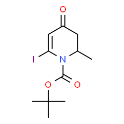 ChemSpider 2D Image | 2-Methyl-2-propanyl 6-iodo-2-methyl-4-oxo-3,4-dihydro-1(2H)-pyridinecarboxylate | C11H16INO3