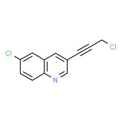 ChemSpider 2D Image | 6-Chloro-3-(3-chloro-1-propyn-1-yl)quinoline | C12H7Cl2N