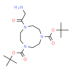 ChemSpider 2D Image | Bis(2-methyl-2-propanyl) 7-glycyl-1,4,7-triazonane-1,4-dicarboxylate | C18H34N4O5