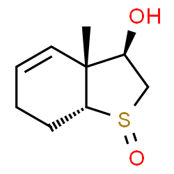ChemSpider 2D Image | (3R,3aR,7aR)-3a-Methyl-2,3,3a,6,7,7a-hexahydro-1-benzothiophene-3-ol 1-oxide | C9H14O2S