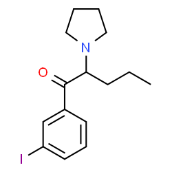 ChemSpider 2D Image | 1-(3-Iodophenyl)-2-(1-pyrrolidinyl)-1-pentanone | C15H20INO