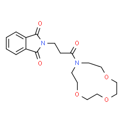ChemSpider 2D Image | 2-[3-Oxo-3-(1,4,7-trioxa-10-aza-cyclododec-10-yl)-propyl]-isoindole-1,3-dione | C19H24N2O6