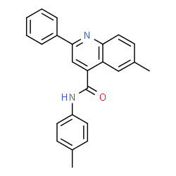 ChemSpider 2D Image | 6-Methyl-N-(4-methylphenyl)-2-phenyl-4-quinolinecarboxamide | C24H20N2O