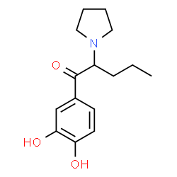 ChemSpider 2D Image | 1-(3,4-Dihydroxyphenyl)-2-(1-pyrrolidinyl)-1-pentanone | C15H21NO3