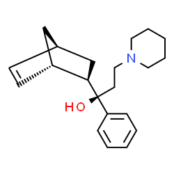 ChemSpider 2D Image | (1R)-1-[(1S,2R,4S)-Bicyclo[2.2.1]hept-5-en-2-yl]-1-phenyl-3-(1-piperidinyl)-1-propanol | C21H29NO