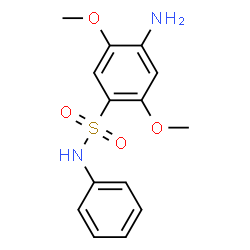 ChemSpider 2D Image | 4-Amino-2,5-dimethoxy-N-phenylbenzolsulfonamid | C14H16N2O4S