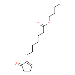 ChemSpider 2D Image | Butyl 5-oxo-1-cyclopentene-1-heptanoate | C16H26O3