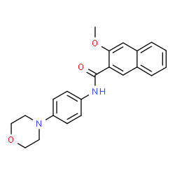 ChemSpider 2D Image | 3-Methoxy-N-[4-(4-morpholinyl)phenyl]-2-naphthamide | C22H22N2O3