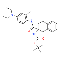 ChemSpider 2D Image | tert-butyl (2-{[4-(diethylamino)-2-methylphenyl]carbamoyl}-1,2,3,4-tetrahydronaphthalen-2-yl)carbamate | C27H37N3O3