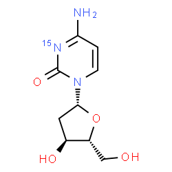 ChemSpider 2D Image | 2'-Deoxy(N~2~-~15~N)cytidine | C9H13N215NO4