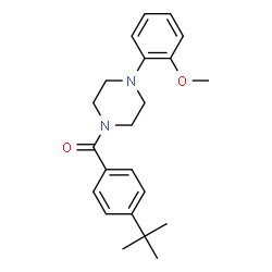 ChemSpider 2D Image | 1-(4-tert-butylbenzoyl)-4-(2-methoxyphenyl)piperazine | C22H28N2O2