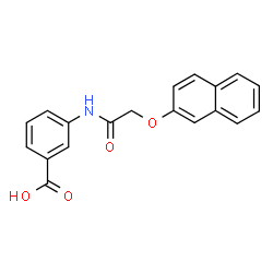 ChemSpider 2D Image | 3-{[(2-Naphthyloxy)acetyl]amino}benzoic acid | C19H15NO4