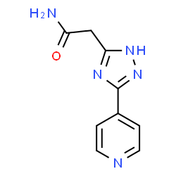 ChemSpider 2D Image | 1H-1,2,4-triazole-3-acetamide, 5-(4-pyridinyl)- | C9H9N5O