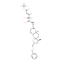ChemSpider 2D Image | (1R)-1,2-Anhydro-1-{(2R,3S,4a'S,5R,6'S,8a'R)-5-[(benzyloxy)methyl]-3,4a'-dimethyloctahydro-3H,3'H-spiro[furan-2,2'-pyrano[3,2-b]pyran]-6'-yl}-5,6-dideoxy-4-C-methyl-5-{2-[(2-methyl-2-propanyl)oxy]-2-o
xoethylidene}-D-xylo-hexitol | C34H50O9
