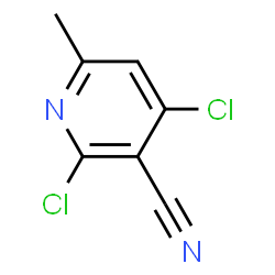 ChemSpider 2D Image | 2,4-Dichloro-6-methylnicotinonitrile | C7H4Cl2N2