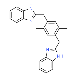 ChemSpider 2D Image | 2,2'-[(2,5-Dimethyl-1,4-phenylene)bis(methylene)]bis(1H-benzimidazole) | C24H22N4