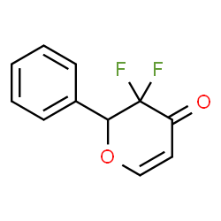 ChemSpider 2D Image | 3,3-Difluoro-2-phenyl-2,3-dihydro-4H-pyran-4-one | C11H8F2O2