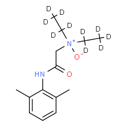 ChemSpider 2D Image | 2-{Bis[(~2~H_5_)ethyl]nitroryl}-N-(2,6-dimethylphenyl)acetamide | C14H12D10N2O2