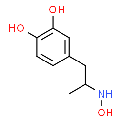 ChemSpider 2D Image | 4-[2-(Hydroxyamino)propyl]-1,2-benzenediol | C9H13NO3